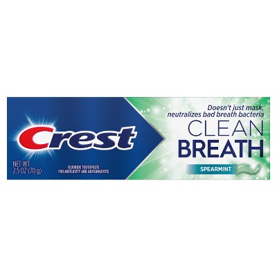 Crest Clean Breath Toothpaste - Spearmint - 2.5oz