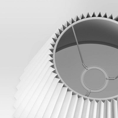Small Pleated Lamp Shade White - Threshold: Empire Shape, Cotton/Nylon, 7" H