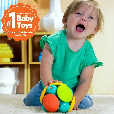 Bright Starts Wobble Bobble Activity Ball Toy: Gross Motor Skills, Fine Motor Skills, Baby Learning Toy