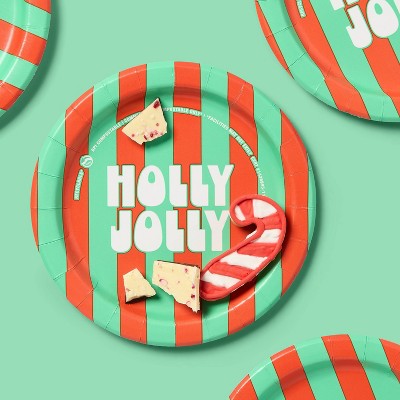 Holiday Disposable Plates - Holly Jolly - 7" - 40ct - up&up
