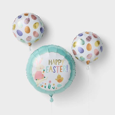 3pc Easter Grab and Go Pre-Filled Helium Balloon - Spritz