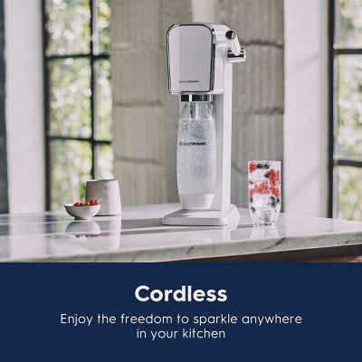 SodaStream Art Sparkling Water Maker with CO2 and Carbonating Bottle White: Best Seltzer Maker, 60L Capacity, Matte Finish