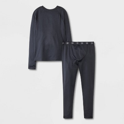Boys' 2pk Thermal Underwear Set - All In Motion Black L