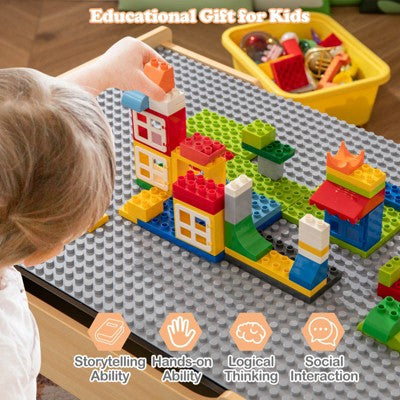 Costway All-in-One Kids Activity Table with Reversible Blackboard & Map Tabletop (LOCAL PICKUP ONLY)