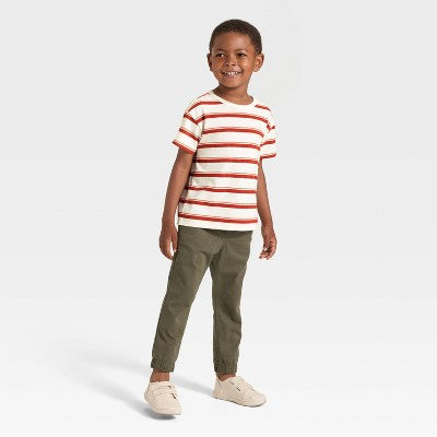 Toddler Boys' Short Sleeve T-Shirt Cat & Jack Cream/Red 12M