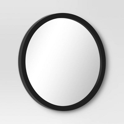 20" Round Wall Mirror Black - Room Essentials (LOCAL PICKUP ONLY)