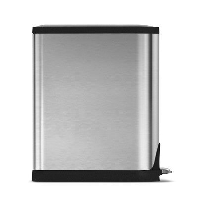 simplehuman 45L Kitchen Step Trash Can Fingerprint Proof Stainless Steel Garbage Can with Soft Close Butterfly Lid (LOCAL PICKUP ONLY)