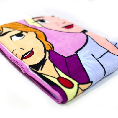 Frozen Anna and Elsa Beach Towel