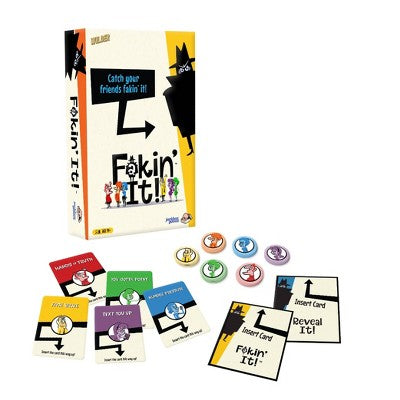 Wilder Games Jackbox: Fakin' It Card Game: Creative Thinking Party Game for 2-6 Players, Includes Cards & Tokens