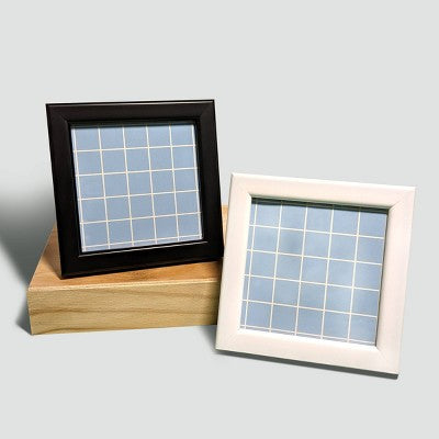 Harbortown 3pk 4"x4" Soft Linear Profile Mini Picture Frames Matte Black