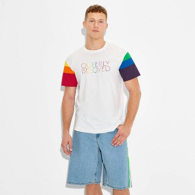 Pride Adult Short Sleeve Queerly Beloved T-Shirt - White XL