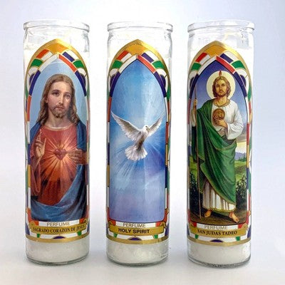 Jar Candle San Judas Tadeo White Vanilla - Continental Candle