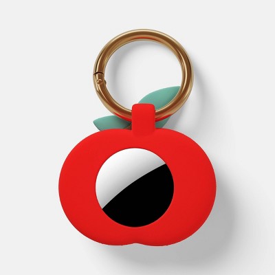 AirTag Keychain - heyday Cherries Red: Silicone Carabiner Holder