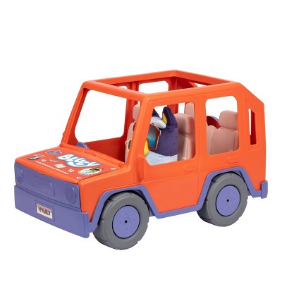 Bluey Buddies Big Heeler 4 Wheel Drive Doll Playset - 3pk: Plush Character Set, BBC Licensed, Plastic & Fabric
