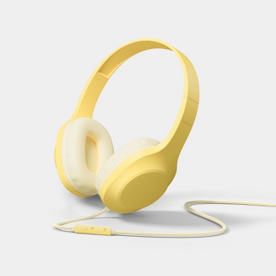 Wired On-Ear Headphones Sunny Yellow/White - heyday