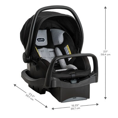 Evenflo Pivot Modular Travel System with LiteMax Infant Car Seat with Anti-Rebound Bar - Oxford Black (LOCAL PICKUP ONLY)