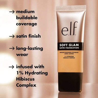 e.l.f. Soft Glam Satin Foundation - 13 Fair Neutral - 1 fl oz
