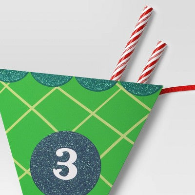 Paper Pennant Countdown Banner Kid's Activity Christmas Advent Calendar - Wondershop