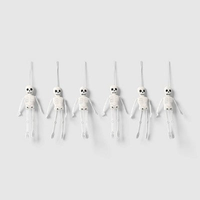 6pc Skeletons Decorative Accent Set Off-White - Hyde and EEK! Boutique: Halloween