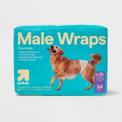 Male Wrap Dog Diapers - 24ct - L/XL - up&up