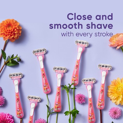 Venus + Rifle Paper Co. Sensitive 3-Blade Women's Disposable Razors - 3ct