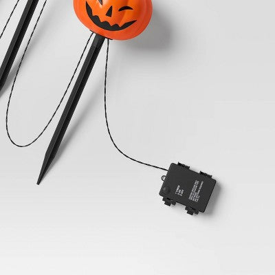 5ct 14" LED Orange Jack-O-Lantern Halloween Novelty Pathway Lights with Timer - Hyde & EEK! Boutique