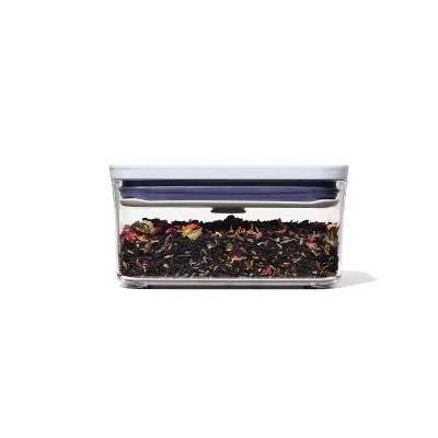 OXO POP 0.6qt Plastic Rectangle Airtight Food Storage Container White: Dishwasher-Safe, Silicone Lid
