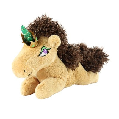 Animal Adventure 4.5'' Afro Unicorn Laying Unicorns Plush Tan