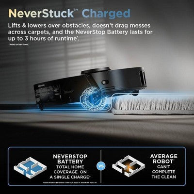 Shark PowerDetect 2-in-1 ThermaCharged Robot Vacuum & Mop RV2910XE 10" Cleaning Path Black (LOCAL PICKUP ONLY)