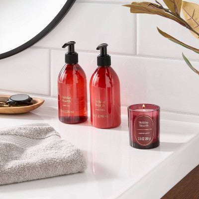 Holiday Hearth Personal Care Hand Soap and Lotion Candle Gift Set Red -Threshold (LOCAL PICKUP ONLY)