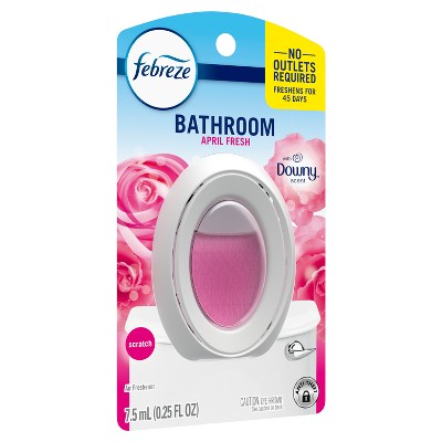 Febreze Bathroom Downy Air Freshener - 0.25 fl oz: Oil, Fresh Scent, Non-Powered