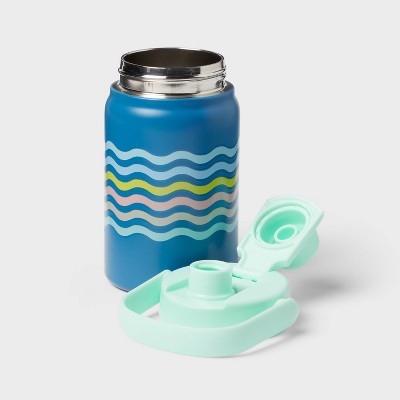 12oz Striped Water Bottle Mint - Sun Squad