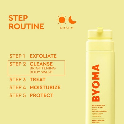 BYOMA Brightening Body Wash - 16.9oz: Vegan, Alcohol-Free, Fresh Scent, Normal Skin, Whole Body Cleansing Liquid