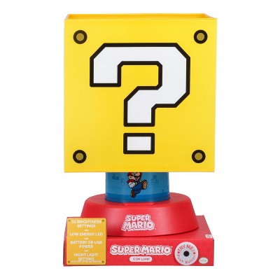 Mario Block LED Lamp (Includes LED Light Bulb) - Nintendo
