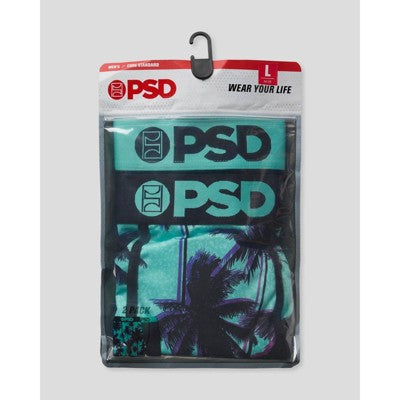 PSD Men's Palm Print Briefs 2pk - Neon L