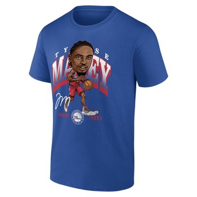 NBA Philadelphia 76ers Men's Tyrese Maxey Caricature T-Shirt - L
