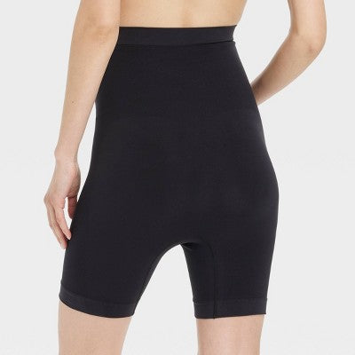 Shapewear Bike Shorts Maternity - Isabel Maternity by Ingrid & Isabel Black XS: Over Belly, Seamless
