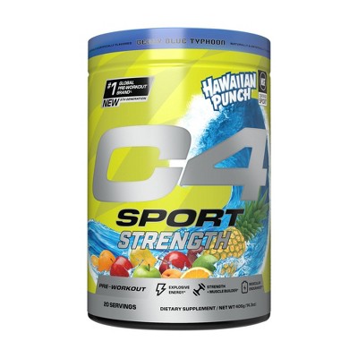 Cellucor C4 Sport Strength Pre-Workout - Hawaiian Punch Berry Blue Typhoon - 14.3oz/20 Servings