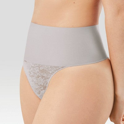 Maidenform Women's Tame Your Tummy Thong Gloss XXL
