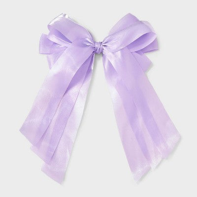 Organza Triple Bow Hair Barrette - Wild Fable Lavender