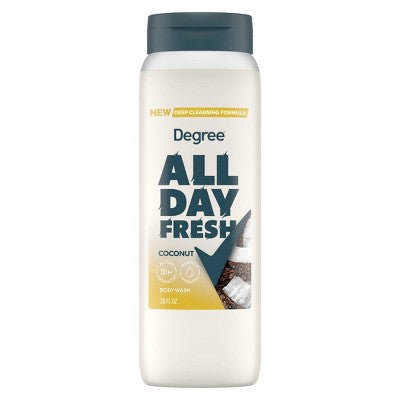 Degree All Day Fresh Body Wash - Coconut - 20 fl oz: Paraben-Free, Phthalate-Free, Gel Form, For Normal & Dry Skin