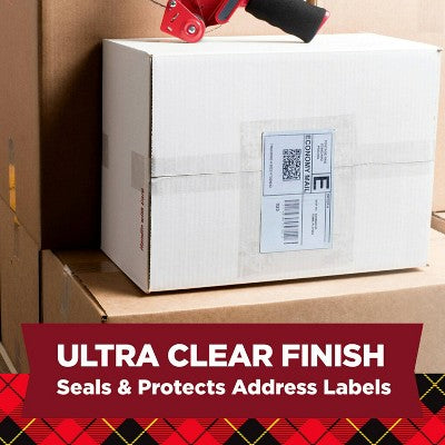 Scotch Ultra Clear Mailing Packaging Tape with Dispenser 1.88" x 54yd: Packing & Shipping Tape Refill, Clear, 1965.6" Length
