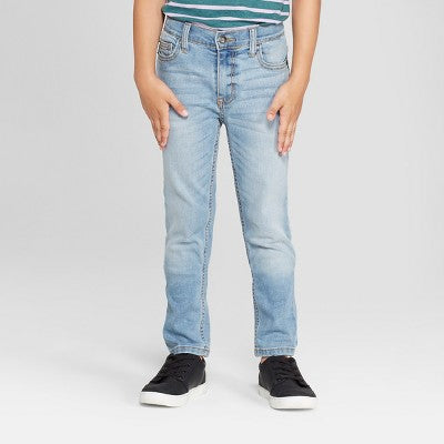 Boys' Stretch Skinny Fit Jeans - Cat & Jack Light Blue 14 Husky