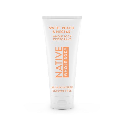 Native Whole Body Cream Deodorant - Sweet Peach & Nectar - Aluminum-Free - 3oz