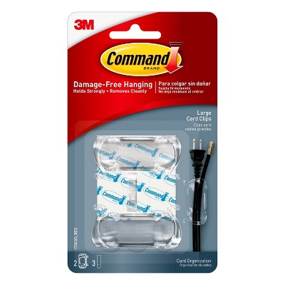Command Clear Large Cord Clips