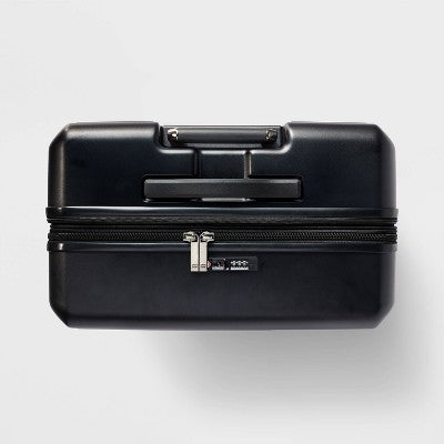 Signature Hardside Large Checked Spinner Suitcase Matte Black - Open Story