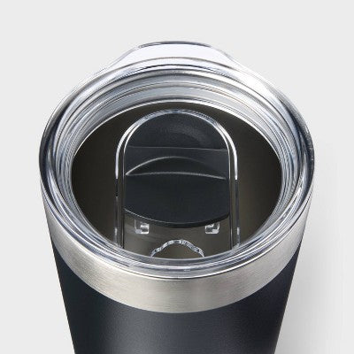 20oz Stainless Steel Straw Tumbler - Black - Embark: BPA-Free, Portable Drinkware