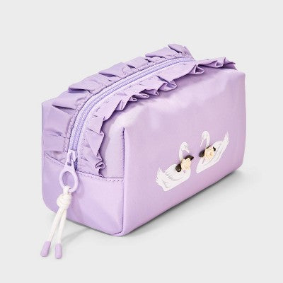 Girls' Ruffled Swans Cosmetic Pouch - art class Light Purple
