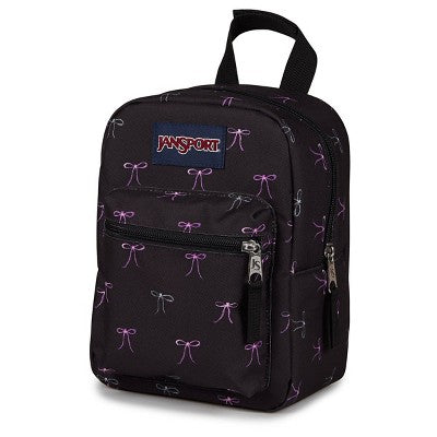 JanSport Big Break Dual Compartment Lunch Bag - Black: 100% Recycled PET Material
