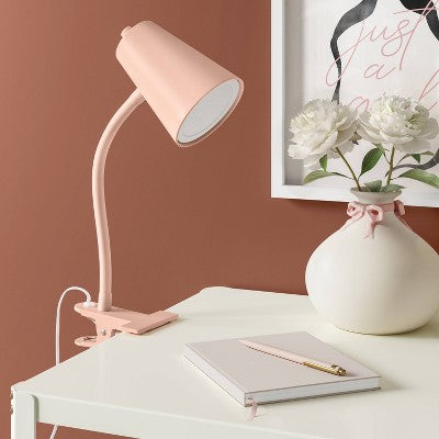 Clip Light with Silicone Sleeve Pink Metal - Room Essentials
